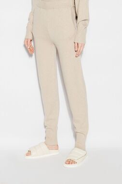 JOSEPH JF005751 Beige Silk Cashmere Loungewear Luxury Jogger Pants SIZE SMALL